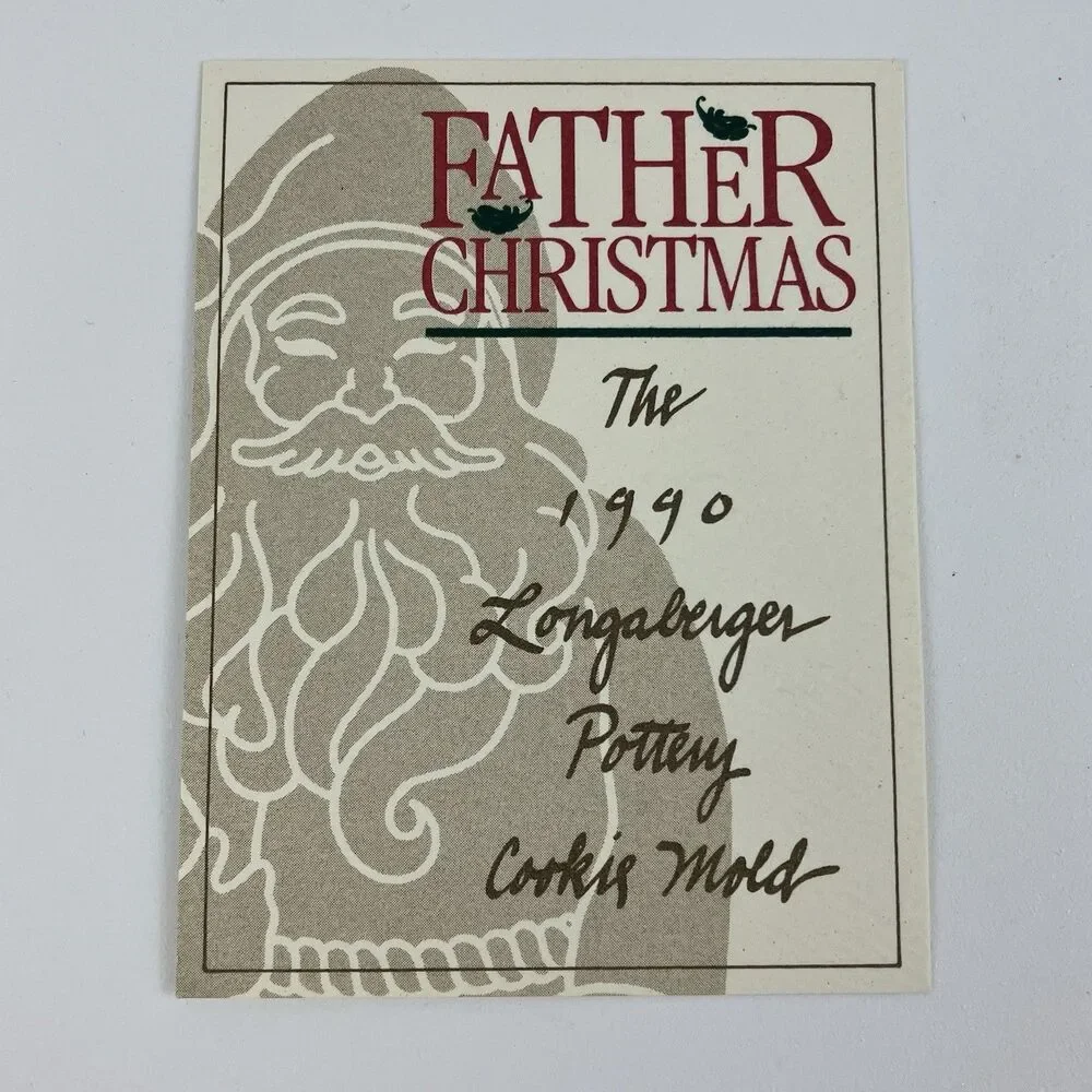 Longaberger Pottery Father Christmas Cookie Chocolate Mold | 9